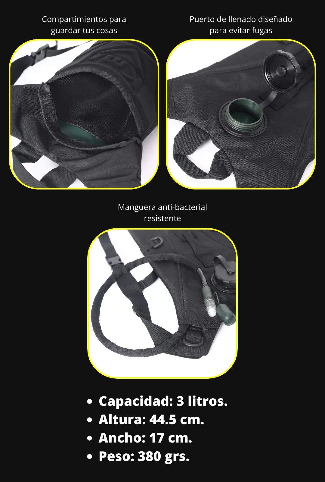 Mochila Táctica de Hidratación