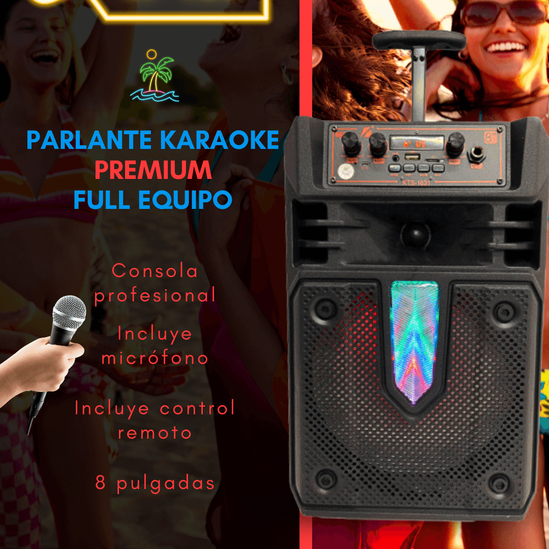 Parlante Karaoke KTS con Micrófono