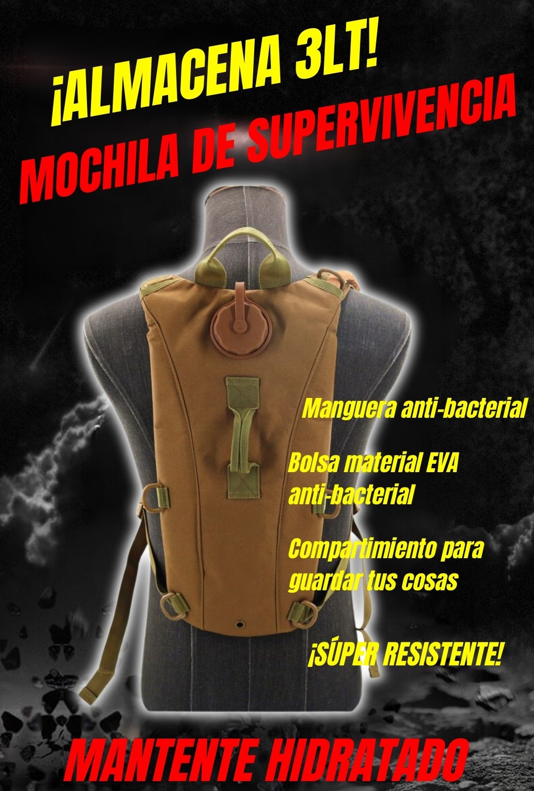 Mochila Táctica de Hidratación